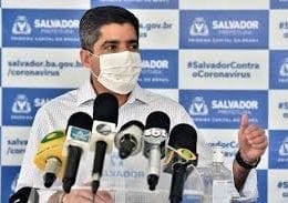Prefeito de Salvador vai enviar projeto de lei á Câmara de Vereadores instituindo multa administrativa para motoristas e passageiros sem máscara nos veículos da cidade. Fiscalização seria feita por blitz de surpresa.