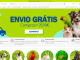 Banner promocional na loja online Pet Land destacando oferta de envio grátis em compras acima de 25,90€ para animais de estimação, como cães, gatos e outros.