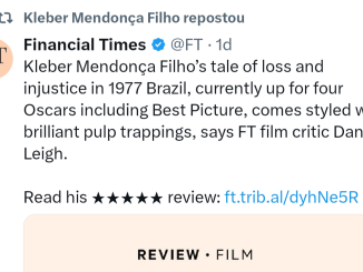 Kleber Mendonça Filho e a crítica do Financial Times