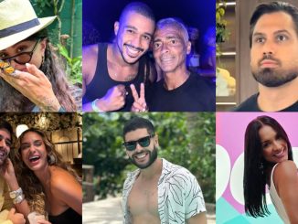 Mosaico de fotos dos eliminados do BBB 26 em viagens, festas e momentos de lazer após saírem do reality.